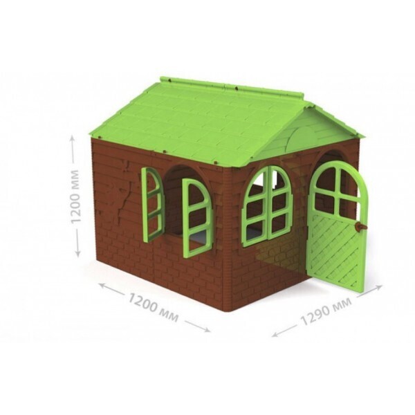 

Детский домик с шторками Doloni toys коричневый 129х129х120с