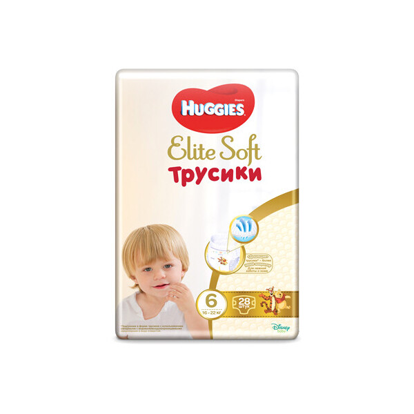 

Трусики-подгузники Huggies Elite Soft 6 (XXL), 28 шт.
