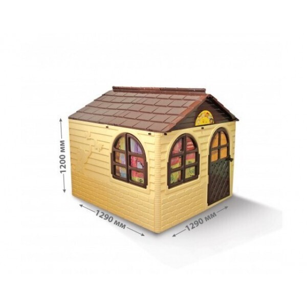 

Детский домик с шторками Doloni toys бежевый 129х129х120с