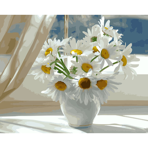 

Картина по номерам (BK-GX22637) Нежные ромашки, 40 х 50 см, Brushme