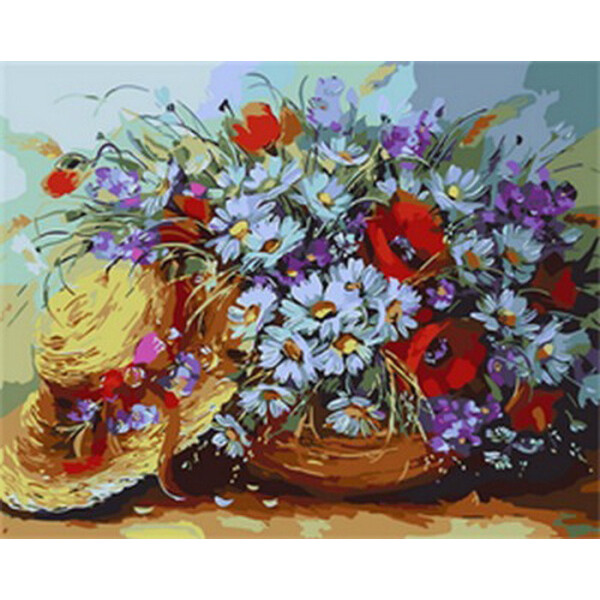 

Картины по номерам Ромашки и шляпка (MR-Q1734) 40 х 50 см