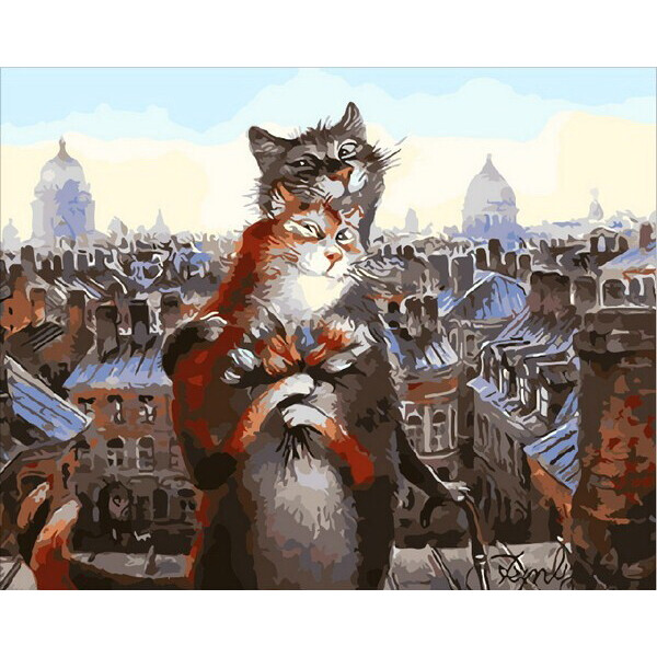 

Картина по номерам (MR-Q2075) Коты романтики, 40 х 50 см, Mariposa