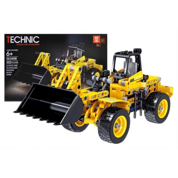 

Детский развивающий конструктор QL0408, Technic, погрузчик экскаватор