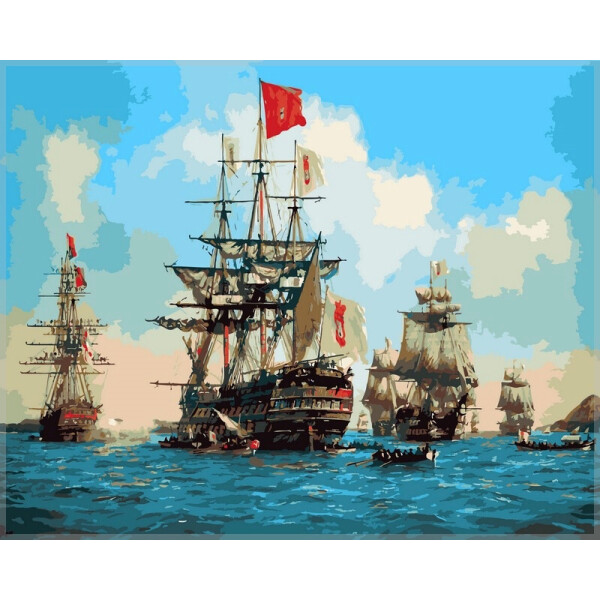 

Картина по номерам DIY Babylon Королевские парусники 40 х 50 см (VP258) (109011)