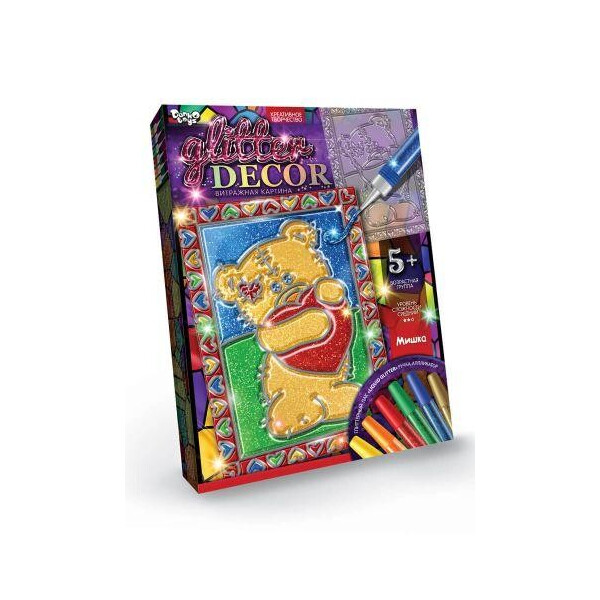 

Набор для креативного творчества ";Glitter Decor. Мишка"; (рус) GD-01-05