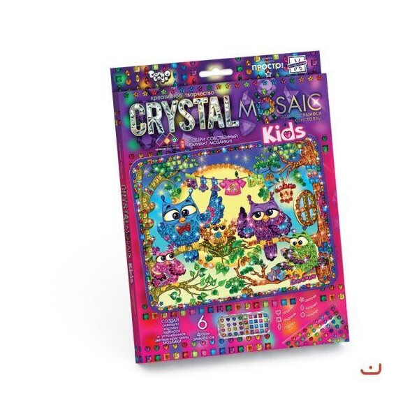 

Набор для креативного творчества ";CRYSTAL MOSAIC KIDS";, ";Совушки"; CRMk-01-10