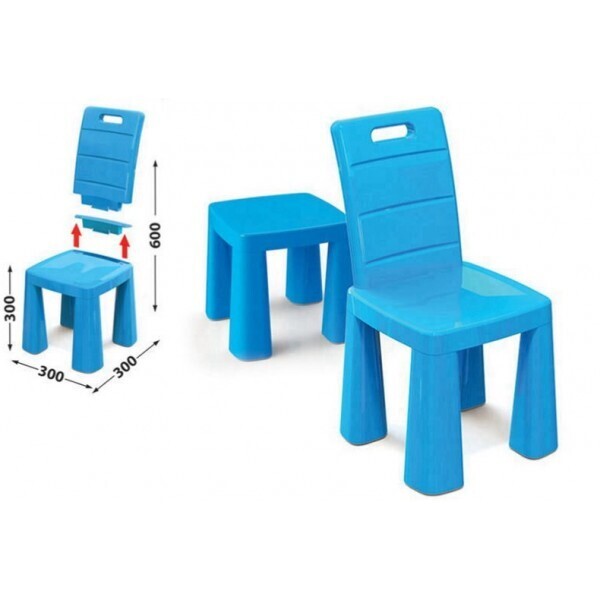 

Детский стульчик трансформер DOLONI TOYS, стул-табурет синий