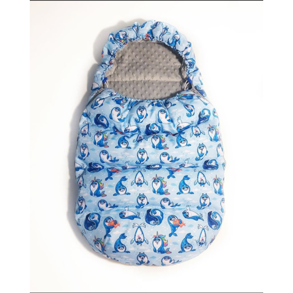 

Зимний пуховой конверт Гнездышко в коляску RoyalBaby premium Seal blue (MNA31EC121283)