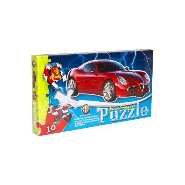 

Мягкие магнитные пазлы ";Alfa Romeo 8c Competizione";, 10 элементов Mg10-02-02