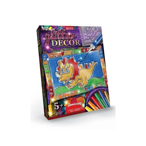 

Набор для креативного творчества ";Glitter Decor. Динозавр"; (рус) GD-01-02