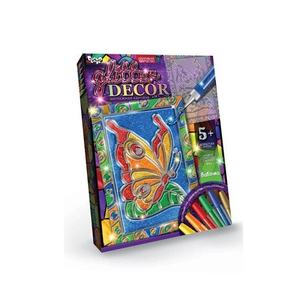 

Набор для креативного творчества ";Glitter Decor. Бабочка"; (рус) GD-01-04