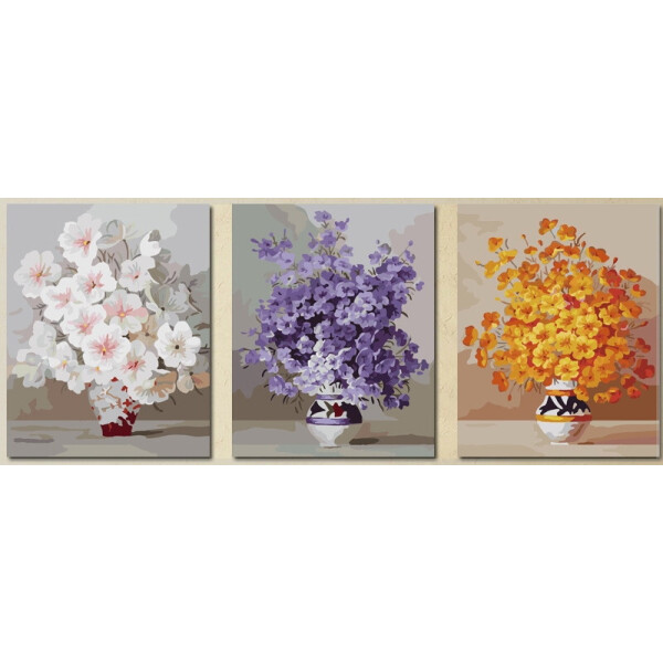 

Картина по номерам DIY Babylon Триптих Нежные цветы (MS14030) 50 х 150 см (102916)