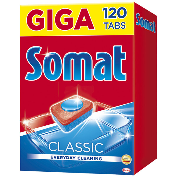 

Таблетки для мытья посуды в посудомоечных машинах Somat Classic, 120 шт.