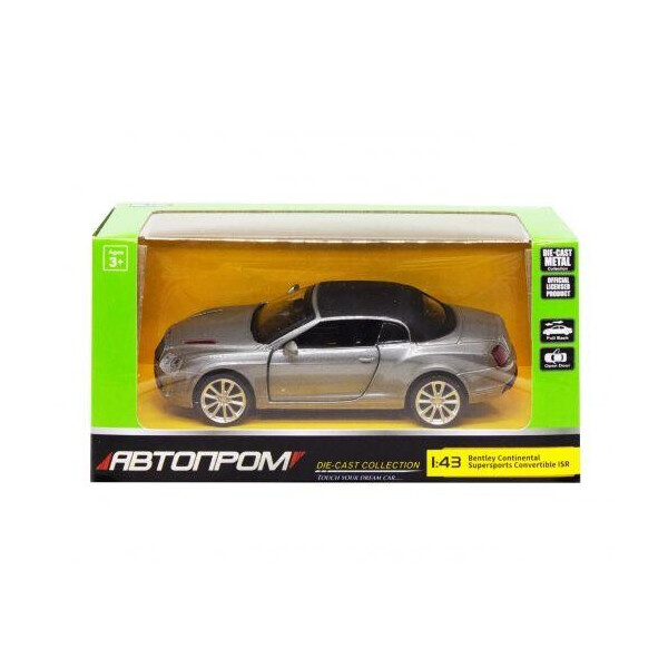 

Машинка ";Bentley Continental"; из серии ";Автопром";, серый 4320
