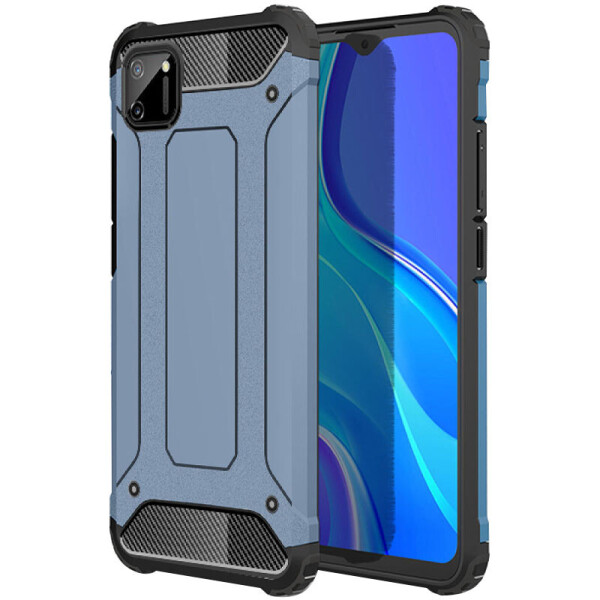 

Бронированный противоударный TPU+PC чехол Immortal для Realme C11 Серый / Metal slate (9313815)
