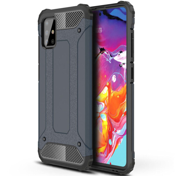 

Бронированный противоударный TPU+PC чехол Immortal для Samsung Galaxy A51 Серый / Metal slate (7652802)