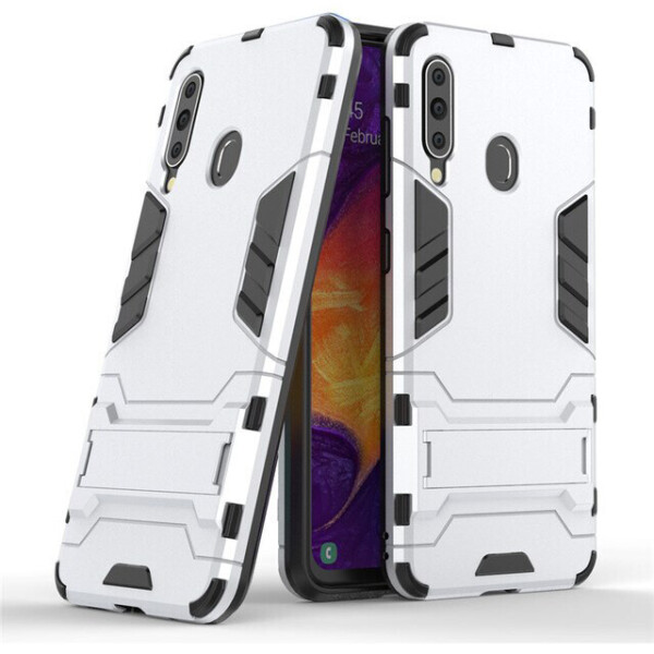 

Ударопрочный чехол-подставка Transformer для Samsung Galaxy A60 (A606F) с мощной защитой корпуса Серебряный / Satin Silver (2366315)