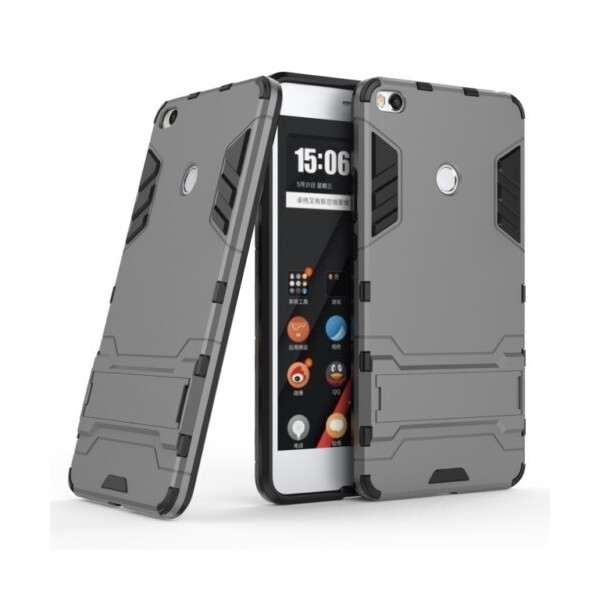 

Ударопрочный чехол-подставка Transformer для Xiaomi Mi Max 2 с мощной защитой корпуса Металл / Gun Metal (508306)