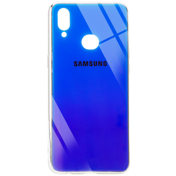 

TPU+Glass чехол Gradient Rainbow с лого для Samsung Galaxy A10s Синий (6409738)