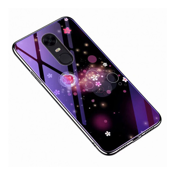 

TPU+Glass чехол Fantasy с глянцевыми торцами для Xiaomi Redmi 5 Пузырьки и цветы (6190655)