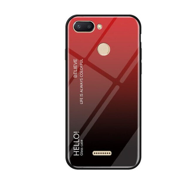 

TPU+Glass чехол Gradient HELLO для Xiaomi Redmi 6 Красный (4094822)