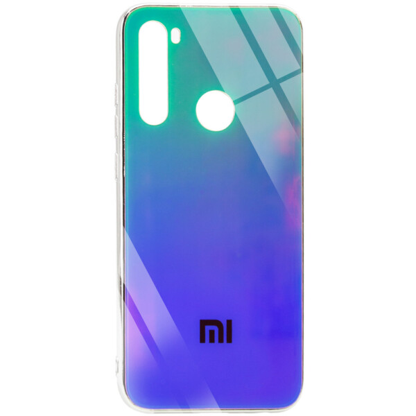 

TPU+Glass чехол Gradient Rainbow с лого для Xiaomi Redmi Note 8 Зеленый (9243109)