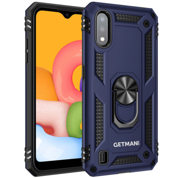

Ударопрочный чехол GETMAN Serge Ring for Magnet для Samsung Galaxy A01 Темно-синий (5378251)