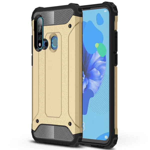 

Бронированный противоударный TPU+PC чехол Immortal для Huawei Nova 5i / P20 lite (2019) Золотой (9920893)