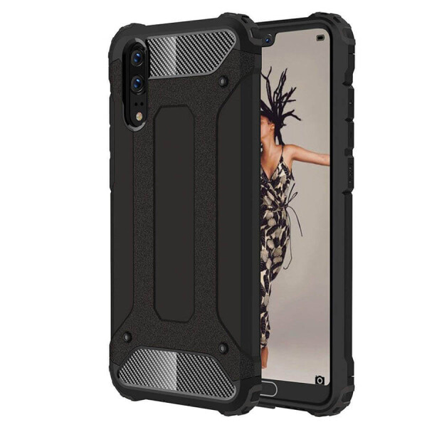 

Бронированный противоударный TPU+PC чехол Immortal для Huawei P20 Черный (8808826)