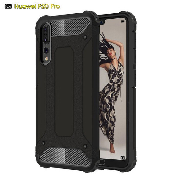 

Бронированный противоударный TPU+PC чехол Immortal для Huawei P20 Pro Черный (8626864)