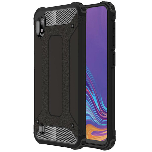 

Бронированный противоударный TPU+PC чехол Immortal для Samsung Galaxy A10 (A105F) Черный (3062012)
