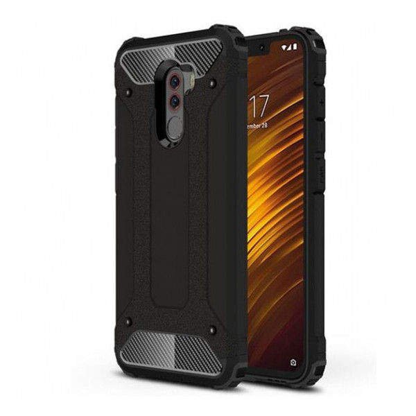 

Бронированный противоударный TPU+PC чехол Immortal для Xiaomi Poco F1 Черный (746486)