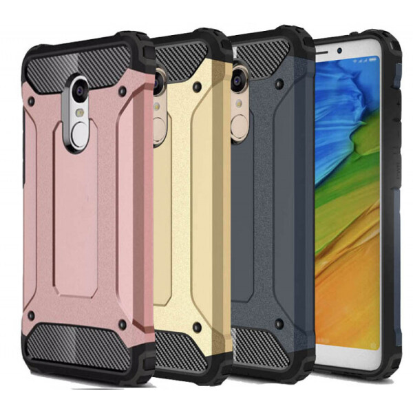 

Бронированный противоударный TPU+PC чехол Immortal для Xiaomi Redmi 5 Plus / Redmi Note 5 (SC) Золотой (6948144)