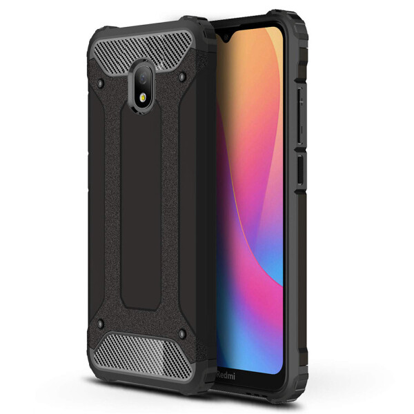 

Бронированный противоударный TPU+PC чехол Immortal для Xiaomi Redmi 8a Черный (3662641)