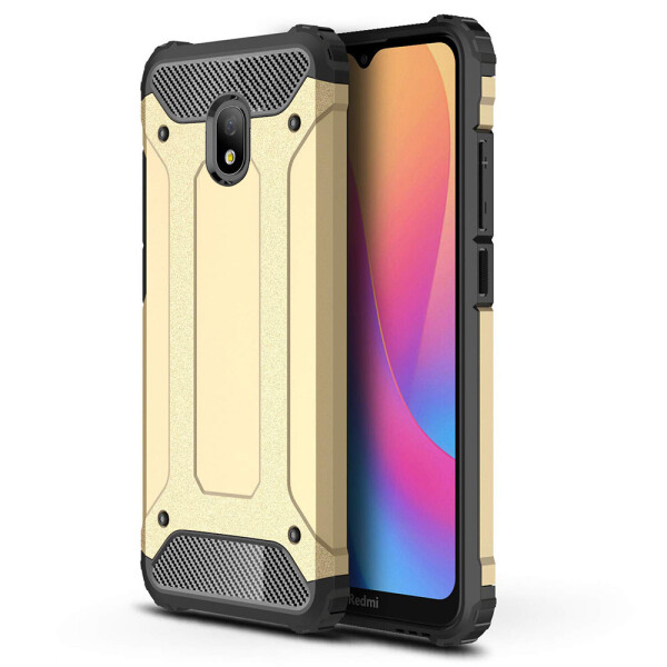 

Бронированный противоударный TPU+PC чехол Immortal для Xiaomi Redmi 8a Золотой (1714178)