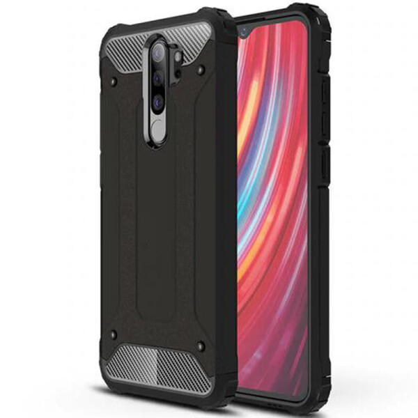 

Бронированный противоударный TPU+PC чехол Immortal для Xiaomi Redmi Note 8 Pro Черный (1494521)