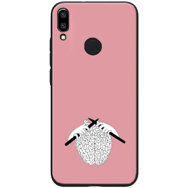 

TPU+Glass чехол ForFun для Xiaomi Redmi Note 7 / Note 7 Pro / Note 7s Мозги / Розовый (448307)