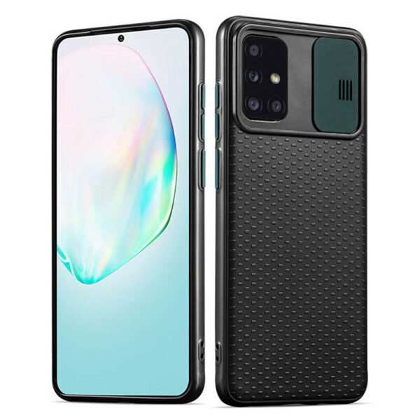 

Чехол Camshield Black TPU со шторкой защищающей камеру для Samsung Galaxy A51 Черный / Темно-зеленый (1082264)