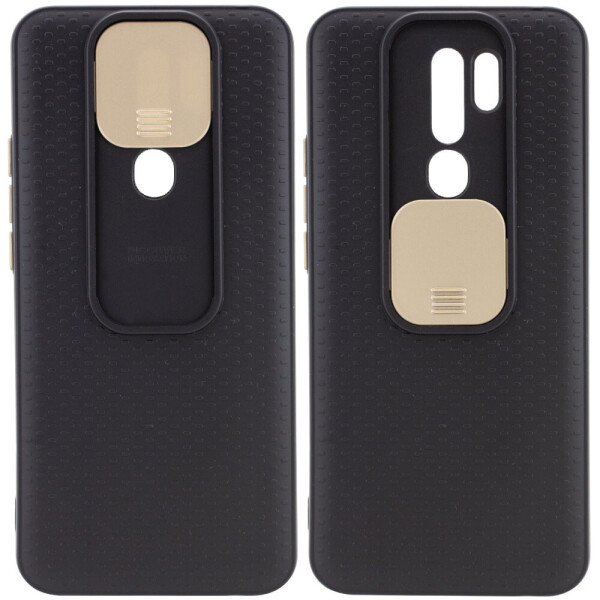 

Чехол Camshield Black TPU со шторкой защищающей камеру для Xiaomi Redmi 9 Черный / Золотой (4556816)