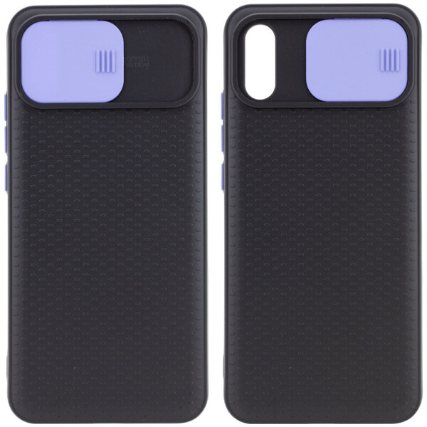 

Чехол Camshield Black TPU со шторкой защищающей камеру для Xiaomi Redmi 9A Черный / Сиреневый (836098)