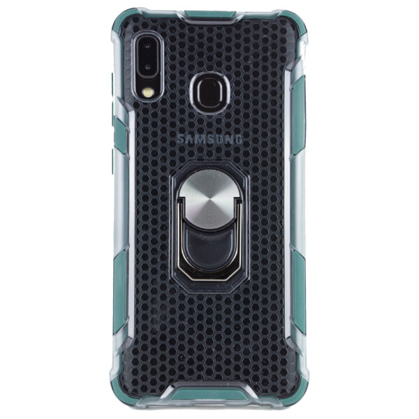 

Ударопрочный чехол Honeycomb Ring для Samsung Galaxy A20 / A30 Темно-зеленый (8235393)