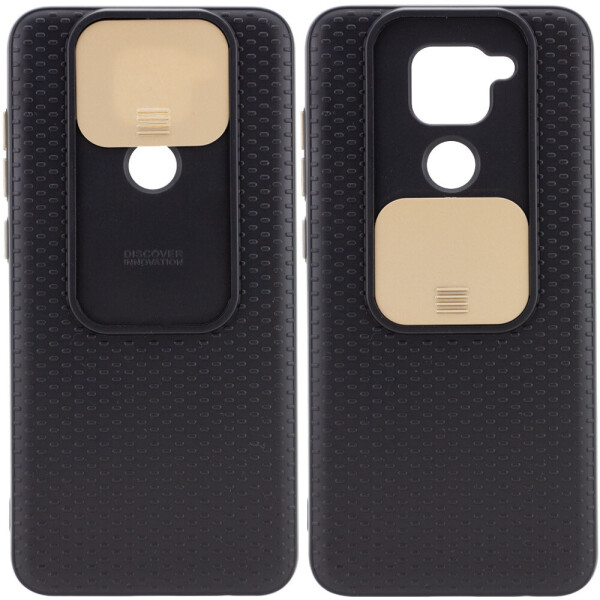 

Чехол Camshield Black TPU со шторкой защищающей камеру для Xiaomi Redmi Note 9 / Redmi 10X Черный / Золотой (9419594)