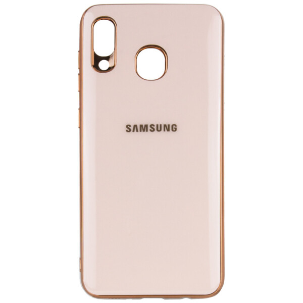 

TPU чехол GLOSSY LOGO для Samsung Galaxy A20 / A30 Розовый / Rose Gold (1046993)