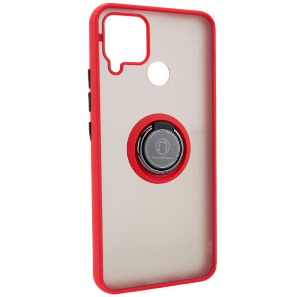 

TPU+PC чехол Deen ColorEdgingRing for Magnet для Realme C15 / C12 Красный (9596940)