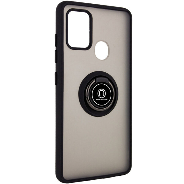 

TPU+PC чехол Deen ColorEdgingRing for Magnet для Samsung Galaxy A21s Черный (5162163)
