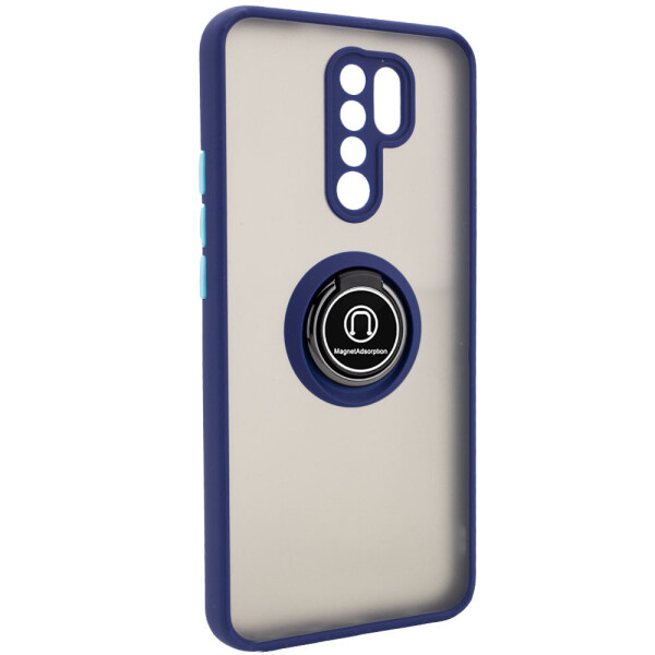 

TPU+PC чехол Deen ColorEdgingRing for Magnet для Xiaomi Redmi 9 Синий (9010941)