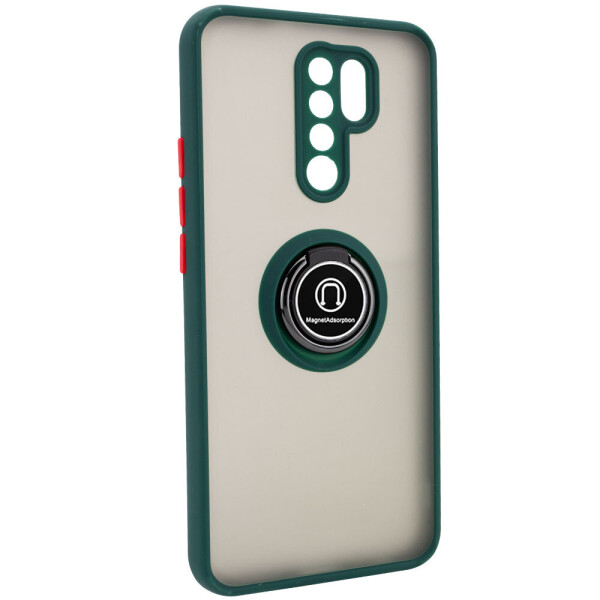 

TPU+PC чехол Deen ColorEdgingRing for Magnet для Xiaomi Redmi 9 Зеленый (8512183)