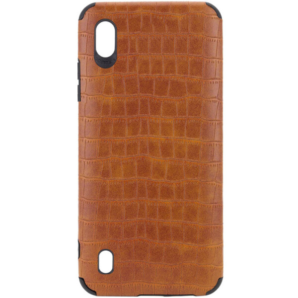 

Кожаная накладка Epic Vivi Crocodile series для Samsung Galaxy A01 Светло-коричневый (2631333)