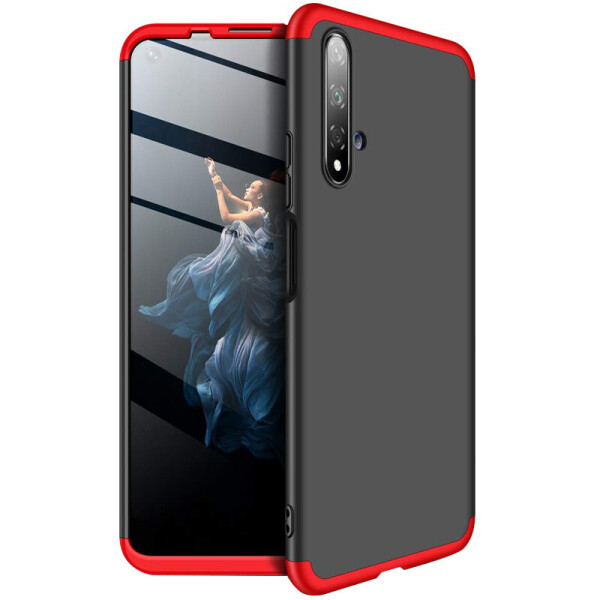 

Пластиковая накладка GKK LikGus 360 градусов (opp) для Huawei Honor 20 / Nova 5T Черный / Красный (2793186)