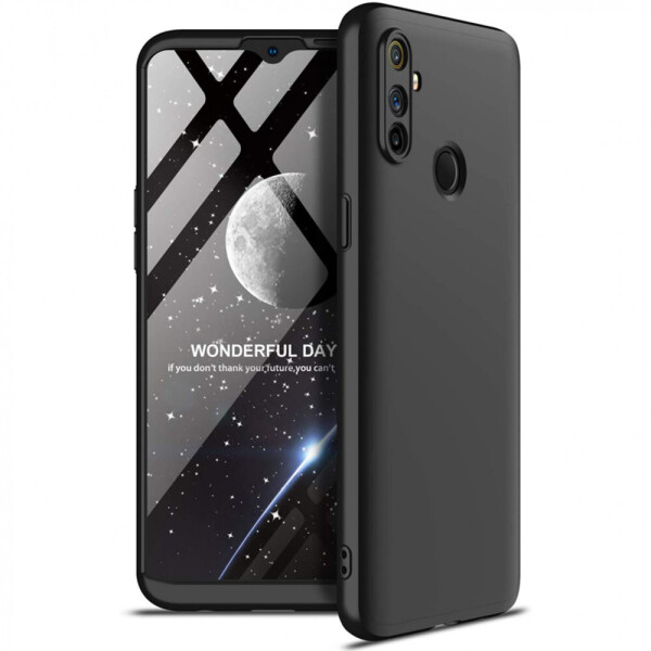 

Пластиковая накладка GKK LikGus 360 градусов (opp) для Realme C3 Черный (3137639)